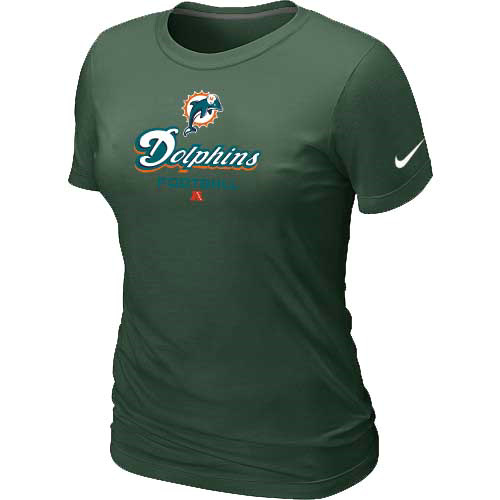 Nike Miami Dolphins Women's Critical Victory NFL T-Shirt - Dark Green